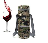 Sac fourre-tout à vin - 600D Oxford coton perlé film aluminium 32 x 12 cm | 2 L | Sac isotherme portable | Porte-glace pliable épais pour pique-nique, fête, et , camouflage, Refer to