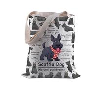 Sac fourre-tout Anatomie d'un chien écossais Scottie Terrier Sac de courses Cadeau pour elle