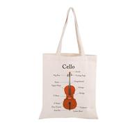 Sac fourre-tout anatomique pour violoncelle - Cadeau pour les amateurs de violoncelle - Cadeau pour professeur de musique - Cadeau pour violoncelle, Sac fourre-tout Anatomy pour violoncelle