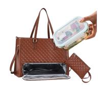 Sac Fourre-Tout Avec Compartiment À Déjeuner | Sacoche Pour Ordinateur Portable - Sacs À Main Pour Ordinateur - Pour Les Femmes Le Travail L Université Les Infirmières Les Enseignants Le Bureau Le Quo