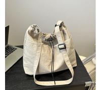Sac fourre-tout avec cordon de serrage, sac à dos léger, sac sous les bras | Tissu Oxford doux, texture froissée naturelle, poche avant coulissante, sangles réglables, options de transport polyvalentes