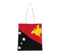 Sac fourre-tout avec drapeau de la Papouasie-Nouvelle-Guinée. Toile légère, double poignées, élégant sac fourre-tout pour femme, parfait pour le shopping, le travail et le transport quotidien.