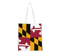 Sac fourre-tout avec drapeau de l'État du Maryland. Toile légère, double poignée, sac fourre-tout élégant pour femme, parfait pour le shopping, le travail et le transport quotidien.