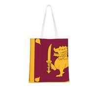 Sac fourre-tout avec drapeau du Sri Lanka. Toile légère, double poignée, sac fourre-tout élégant pour femme, parfait pour le shopping, le travail et le transport quotidien.