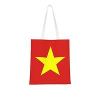 Sac fourre-tout avec drapeau vietnamien. Toile légère, double poignée, sac fourre-tout élégant pour femme, parfait pour le shopping, le travail et le transport quotidien.