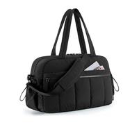 Sac fourre-tout avec fermeture éclair, sac de gym pour femme, sac de voyage, sac de voyage pour femme, sac de week-end, Noir , m, Utilité