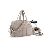 Sac fourre-tout avec fermeture éclair, sac de gym pour femme, sac de voyage, sac de voyage pour femme, sac de week-end, Camel, L, Utilité