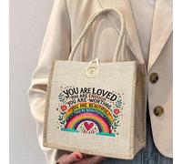 Sac fourre-tout avec impression de lettres "Meilleur professeur" - Convient comme cadeau pour la Fête des mères, l'Action de grâce, la Journée de la femme et la Fête des déesses. Adapté à un usage quo