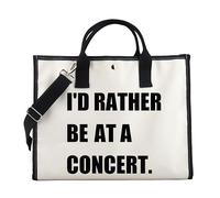 Sac fourre-tout avec inscription « I'd Rather Be At A Concert », Be at a Concert Tote, cm