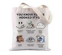 Sac fourre-tout avec inscription You Know You're Hooked If You Ironic Gift Rocks Lover Geology Fossil Gift Collection, Lick Rocks UK, 0