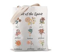 Sac fourre-tout avec verset de la Bible Fruit of the Spirit - Sac fourre-tout Jésus - Cadeau d'inspiration chrétienne - Cadeau de prière et de foi, Fruit of the Spirit, cm