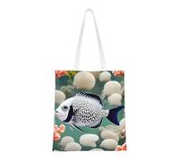 Sac fourre-tout blanc en toile légère, double poignée, sac fourre-tout élégant pour femme, parfait pour le shopping, le travail et le transport quotidien.