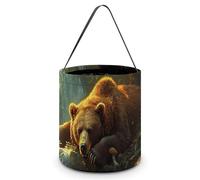 Sac Fourre-Tout Bonbons Ours Brun Et Champignons Sacs À Friandises | Paniers À Bonbons Réutilisable Sac Bonbon Pour Fête Décoration Halloween Sac Fourre-Tout