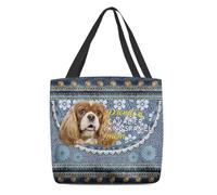 Sac Fourre-Tout Cavalier King Charles Spaniel Daisy Jean Léger Sac De Shopping Décontracté Cabas Shopper Pour L‘École Plage Homme