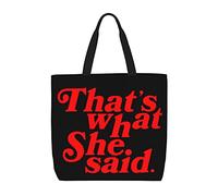 Sac Fourre-Tout C'Est Ce Qu'Elle A Dit Sac De Shopping Pliable Lavables Sacs En Toile Épaule, Pour Burea, Shopping, Voyage, Filles