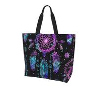 Sac fourre-tout coloré attrape-rêves pour femme, sac à main à bandoulière, sac à main Galaxy résistant à l'eau, grand sac à main avec poche intérieure pour le travail, les voyages, l'école