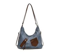 Sac fourre-tout convertible à 3 voies, grande capacité, sac à bandoulière/sac à dos de transport, bleu, One Size