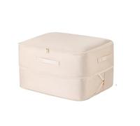 Sac fourre-tout de compression compact et polyvalent en tissu rectangulaire pour couettes, vêtements et couvertures (1 pièce, beige-L)