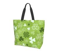 Sac fourre-tout de la Saint-Patrick Vert Shamrock Shopping School Sacs fourre-tout Grand sac d'épicerie Sac à bandoulière réutilisable léger