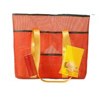 Sac fourre-tout de plage pliable | Sac à jouets de plage pratique en maille filet sac fourre-tout organisateur de plage, pochette Hobo sac à main, serviette, chapeau, bouteille d'eau, clés