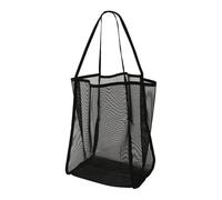 Sac fourre-tout de plage, sac à bandoulière léger, sac fourre-tout transparent pour voyage, parc aquatique, plage, bateau, pique-nique, station balnéaire, lac, extérieur, Noir , Refer to description