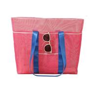 Sac fourre-tout de plage | Sac de piscine en maille | Pochette pliable Hobo Sac à main pour serviette, chapeau, bouteille d'eau, clés, portefeuille, téléphone portable, maillot de bain, crème solaire