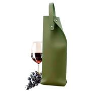 Sac fourre-tout de plage | Sacs de transport de vin avec poignées, sac de transport réutilisable pour bouteille de vin simple sac fourre-tout pour voyage, pique-nique, Noël, Vert, Refer to