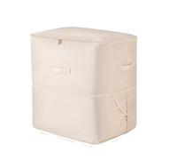 Sac fourre-tout de rangement compact et, organiseur rectangulaire en tissu robuste polyvalent for couettes, vêtements couvertures Organisateurs de Voyage(1pc Beige-XL)