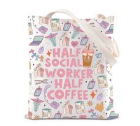 Sac fourre-tout de reconnaissance des travailleurs sociaux MSW Cadeau de remise de diplôme Travail social Rappels de mois Cadeau de bénévolat Sac à main semi-social T