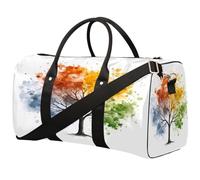 Sac fourre-tout de sport à l'aquarelle quatre saisons pour homme et femme, sac de voyage pliable résistant à l'eau, sac de voyage léger pour entraînement à l'hôpital