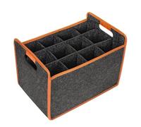 Sac fourre-tout de transport de vin, boîtes de bouteilles de vin pour le déménagement - Boîte de rangement pour porte-vin en feutre de 12 bouteilles avec séparateur | Fourre-tout pour bouteille d'alco