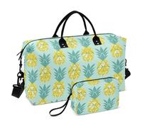 Sac fourre-tout de voyage Ananas Chartreuse avec sangle réglable pour salle de sport Grande capacité