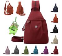 Sac fourre-tout de voyage antivol 3 en 1, sac de banlieue 2 voies, sac à bandoulière convertible multi-poches, Rouge, Taille unique