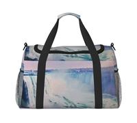 Sac fourre-tout de voyage avec impression de constellation de pizzas, 50 x 33 x 26 cm, pliable avec sangle d'épaule et double poignées pour les voyages de week-end, la gym, les voyages d'affaires et