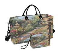 Sac fourre-tout de voyage avec oiseaux de jardin, sac fourre-tout avec trousse de toilette pour avion, voyage, gym, yoga, Motif oiseaux, Taille unique, Mode