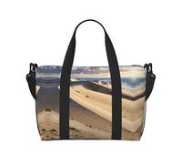 Sac fourre-tout de voyage imprimé de dunes de sable sur la côte, sac de gym de grande capacité, sac de voyage léger, sac à bandoulière pour w nd, unisexe