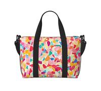 Sac fourre-tout de voyage imprimé fragments de couleur bonbon, sac de gym de grande capacité, sac à bandoulière léger pour w nd, unisexe