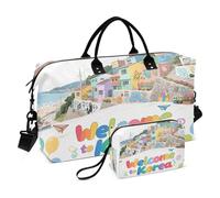 Sac fourre-tout de voyage pliable avec sangle réglable pour l'entraînement, bienvenue en Corée