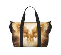 Sac fourre-tout de voyage unisexe avec motif nain de Noël traditionnel, sac de gym résistant à l'eau, grande capacité à bandoulière réglable, Ailes d'ange., Taille unique