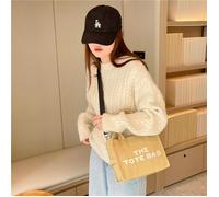 Sac fourre-tout décontracté en toile VITATA - Grand sac shopping de luxe - Kaki