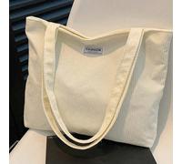 Sac fourre-tout décontracté en velours côtelé unicolore, sac à bandoulière de grande capacité, sac à main pour étudiants, shopping, cours particuliers MulticolorePolyester