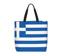 Sac fourre-tout décontracté pour femme, motif drapeau grec, sacs fourre-tout réutilisables, sacs de courses multifonctionnels de grande capacité
