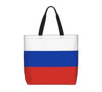 Sac fourre-tout décontracté pour femme, motif drapeau russe, sacs fourre-tout réutilisables, sacs à provisions multifonction de grande capacité