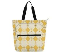Sac fourre-tout décoratif pour enfants et adultes, motif vichy d'Europe bohème, sac à main résistant à l'eau avec poches zippées pour l'école, le travail, les voyages, bolsos arc-en-ciel