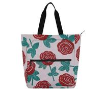 Sac fourre-tout décoratif pour enfants, garçons et filles, fausses paillettes de dessin animé, rose, sac à bandoulière robuste pour bibliothèque, sac à main avec fermeture éclair pour l'école et les
