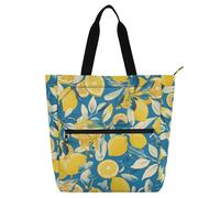 Sac fourre-tout décoratif pour enfants, garçons et filles, sac à main robuste pour bibliothèque, sac à main avec poches zippées pour l'école, le shopping, les courses, l'arc-en-ciel