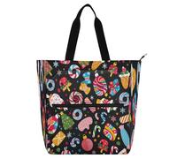 Sac fourre-tout décoratif pour livres pour garçons et filles, adultes, bonbons de Noël, sac fourre-tout léger et résistant pour enseignant, sac de bibliothèque, sac pour l'école, le travail, les
