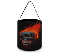 Sac fourre-tout Design7 en forme de tête de mort, multifonction, portable, pliable et réutilisable, avec poignée, idéal pour un anniversaire ou une fête.