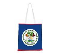 Sac fourre-tout drapeau du Belize. Toile légère, double poignée, sac fourre-tout élégant pour femme, parfait pour le shopping, le travail et le transport quotidien.