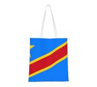 Sac fourre-tout drapeau du Congo. Toile légère, double poignée, sac fourre-tout élégant pour femme, parfait pour le shopping, le travail et le transport quotidien.
